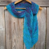 knit scarf handmade silk merino natural unique