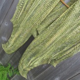 shawl silk knit handmade christopher knits green fern